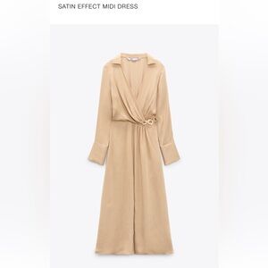 New. Zara satin  effect  dress.